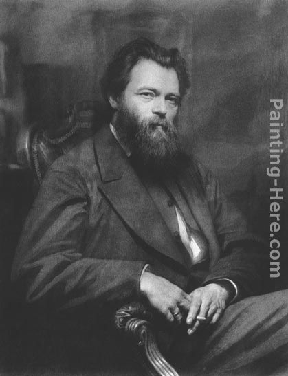 Portrait of the painter Ivan Shishkin painting - Ivan Nikolaevich Kramskoy Portrait of the painter Ivan Shishkin art painting